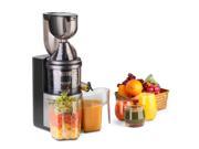 Masticating Juicer Machine Slow Cold Press Juice Extractor Maker Electric Juicing Vertical Stand for Fruit Vegetable Greens Wheat Grass More with Big Cup