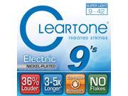 Cleartone Electric Guitar Strings Nickel Plated Super Light 9 42 9409 1 Pack