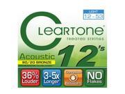 Cleartone Acoustic Guitar Strings 80 20 Bronze Light Gauge .012 .053 1 Pack