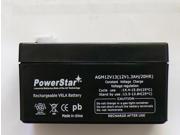 PowerStar 2YR WARRANTY 12V 1.3AH Battery Replaces SLA1005 1.2AH NP1.2 12 BP1.2 12 WP1.2 12