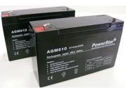 PowerStar®High Rate Battery UPG D5778 UB6120 F2 6V 10AH 6 VOLT 2 Pack