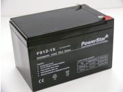 PowerStar® 12V 15AH Replacement Battery for Peg Perego Gator HPX Toy or Riding Car