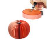 JAVOedge Orange Pumpkin 3D Note Pad for Notes Planner Organizer Stationary Set