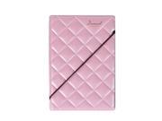 JAVOedge Diamond Pattern Passport Holder Light Pink