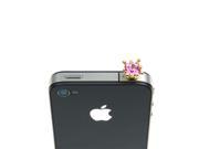 JAVOedge Pink Crown Rhinestone Gem Charm for Headphone Jack for Tablets or Smartphones