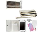 JAVOedge Gold Metallic Case Card Holder Screen Protector Wristlet for the Apple iPhone 5S iPhone 5