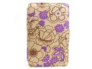 JAVOedge Purple Poppy Print Fabric Axis 360 Rotating Smart Cover Case with Stand for the Amazon Kindle Fire 7