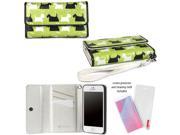 JAVOedge Green West Terrier Tri Fold Case Card Holder Screen Protector Wristlet for the Apple iPhone 5S iPhon