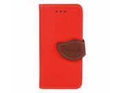 JAVOedge Leaf Book Case with Card Slots for the Apple iPhone 5C Red