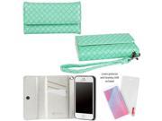 JAVOedge Mint Woven Case Card Holder Screen Protector Wristlet for the Apple iPhone 5S iPhone 5