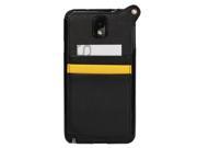 Samsung Galaxy Note 3 Back Cover with Card Slot and Wristlet Black