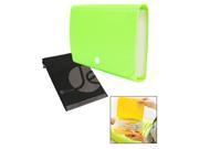 Green 12 Slot Spring Pastel Organizing Multi Slot Plastic Divider Binder with Folders for Travel Documents Work