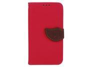 JAVOedge Leaf Book Case with Card Slots for the Samsung Galaxy S5 Red