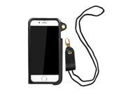 JAVOedge Black Sleeve Case with Removable Neck Lanyard for the Apple iPhone 6 Plus with Card Holder 5.5