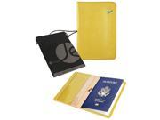 JAVOedge Yellow Basic Passport Holder Case with Pockets for Boarding Passes Cards Documents Bonus Storage Bag