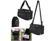 JAVOedge Covertable Black Hanging Stroller Bag or Shoulder Bag with Multiple Pockets for Drinks Snacks Toys Etc.