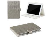 JAVOedge Silver Metallic Pattern Universal Book Case for 7 8 Tablets iPad Mini Samsung Tab Nexus 7 Nook HD and More