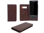 JAVOedge Brown Sliding Easy in Case Use Phone Case for Samsung Galaxy Note 4 with Credit Card Pocket