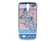JAVOedge Blue Floral Crystal Protective Back Cover for the Samsung S4 with Camera and Button Cut Outs