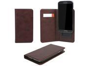 JAVOedge Brown Sliding Easy Use Phone Case for Samsung S4 with Card Holder Slots for Credit Card ID