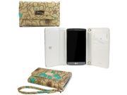 JAVOedge Poppy Clutch Wallet Case with Wristlet for the LG G3 Turquoise