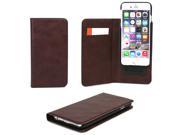 JAVOedge Brown Sliding Easy in Case Use Phone Case for Apple iPhone 6 Plus 5.5 with Credit Card Pocket