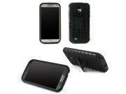 JAVOedge Black Active Armor Case with Built In Kickstand and Cut Outs for the Samsung Galaxy S4