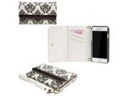 JAVOedge Brown Baroque Pattern Clutch Wallet Case with Matching Wristlet for iPhone 6 4.7 inch