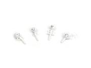 JAVOedge 4 Pack of White Emoticon Charms for Headphone Jack for Tablet or Smartphone