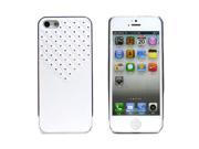 JAVOedge White Peacock Crystal Protective Snap On Back Cover for the Apple iPhone 5S 5