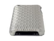 JAVOedge Silver Woven Pattern Protective Back Cover for Apple iPhone 3G 3GS