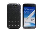 JAVOedge Black Rhinestone Crystal Snap On Protective Back Cover for the Samsung Galaxy Note II