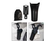JAVOedge Black Clip On Car Door Multi Purpose Trash Can Umbrella Holder with Bonus Drawstring Storage Bag