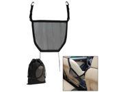 JAVOedge Black Car Storage Between Seat Hanging Arm Rest Net with Bonus Multi Purpose Storage Drawstring Bag
