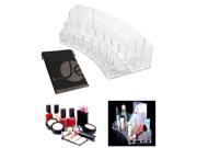 JAVOedge Clear Multi Slot Brush Polish Makeup Organizing Rack Table Display Case