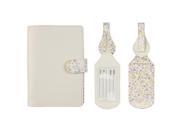 JAVOedfe Beige Floral Interior RFID Blocking Passport Case with Pen Holder and 2 Matching Luggage Tags JAVOedfe Beige Floral Interior RFID Blocking Passport Case with Pen Holder and 2 Matching Luggage Tags