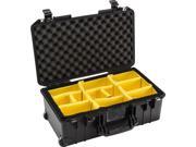 Pelican 1535 Air Lightweight Watertight Wheeled Carry On Case with Padded Dividers Black
