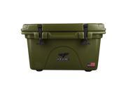 ORCA ORCG026 Cooler with Single Flex Grip Stainless Steel Handle for Simple Solo Portage 26 quart Green