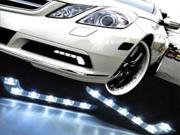 M.Benz Style L Shaped 6 LED DRL Daytime Running Light Kit FORD Fiesta