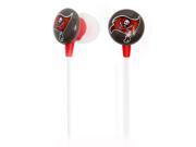 iHip NFL Officially Licensed Noise Isolating Mini Earbuds Tampa Bay Bucaneers Black Red
