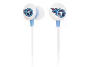 iHip NFL Officially Licensed Noise Isolating Mini Earbuds Tennessee Titans White Blue