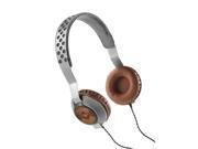 House of Marley EMJH073SD Liberate On Ear Headphones Saddle Silver Brown