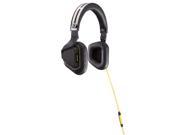 Kicker Vapor Over Ear Headphones with3 Button In Line Mic and Apple Controls Black Yellow