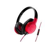 AudioTechnica ATH AX1iS SonicFuel Over Ear Headphones Red