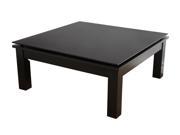 Plateau SL TCS 35 x 35 Coffee Table with Black Glass Black Satin