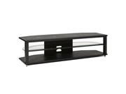 Plateau CRX 2V 64 BB 64 Television Stand with Clear Glass Black Oak