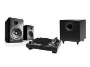 Music Hall USB 1 Turntable Package With Pair of Audioengine A5 Bookshelf Speakers and S8 8 Subwoofer Black