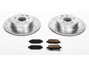 PowerStop K179 Vented Rear Brake Kit Drilled Slotted Cast Iron