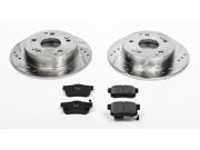 PowerStop K2270 Solid Rear Brake Kit Drilled Slotted Cast Iron