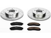 PowerStop K1931 Vented Front Brake Kit Drilled Slotted Cast Iron